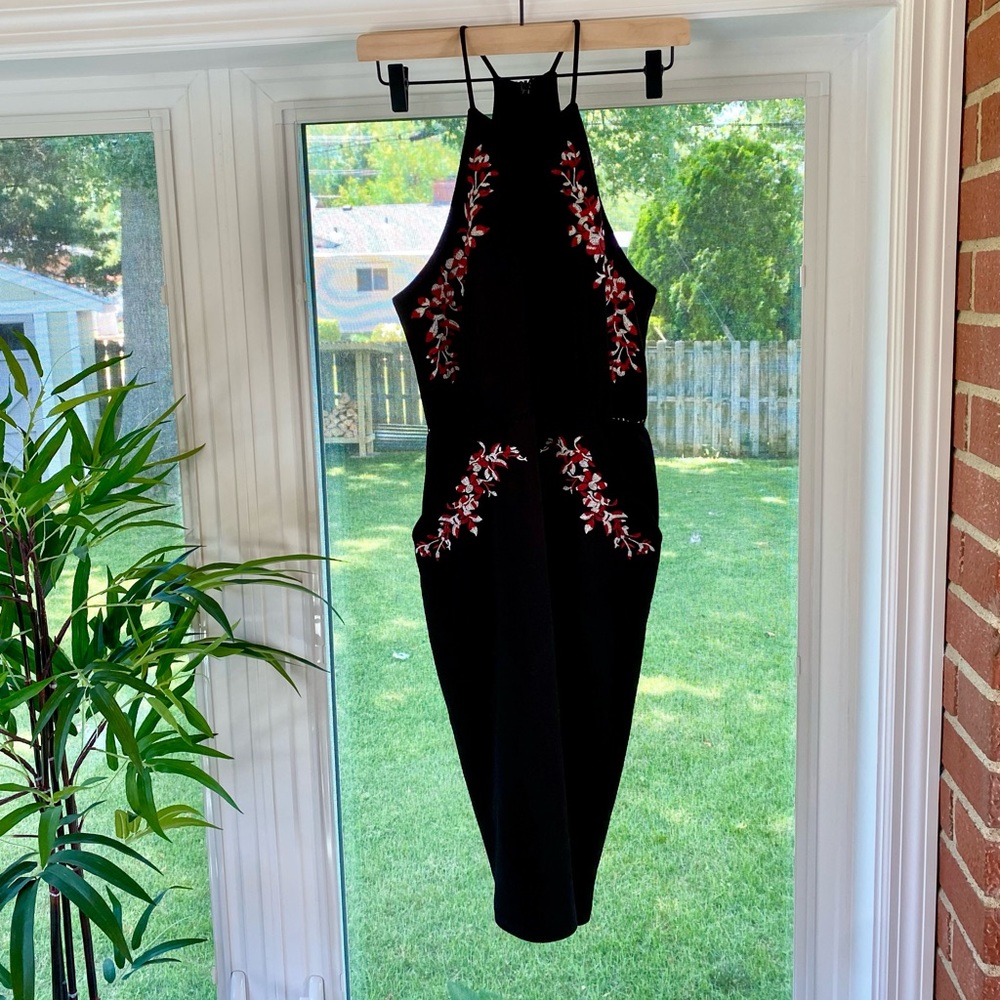 Bisou Bisoui, Michele Bohbot: Embroidered Dress with Pockets  |  EUC  |  2